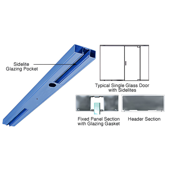 CRL Custom Color and Custom Length 4-1/2" Two Pocket Single Sided Door Header