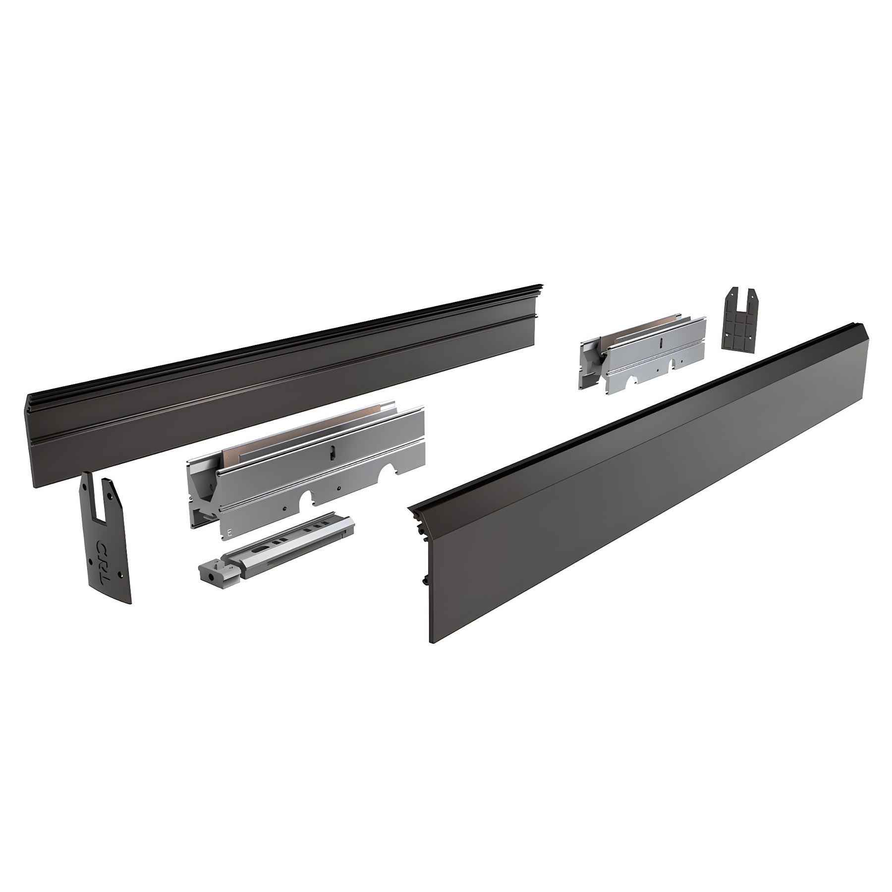 CRL DRX™ 4" Black Bronze Tapered Door Rail Kit