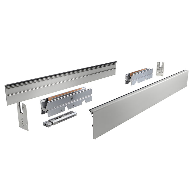 CRL DRX™ 4" Satin Anodized Square Door Rail Kit