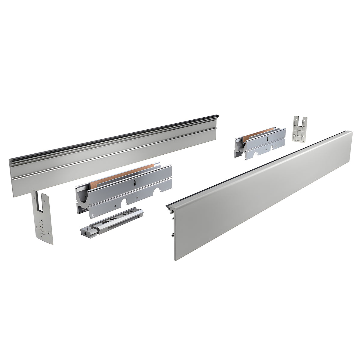CRL DRX™ 4" Satin Anodized Square Door Rail Kit