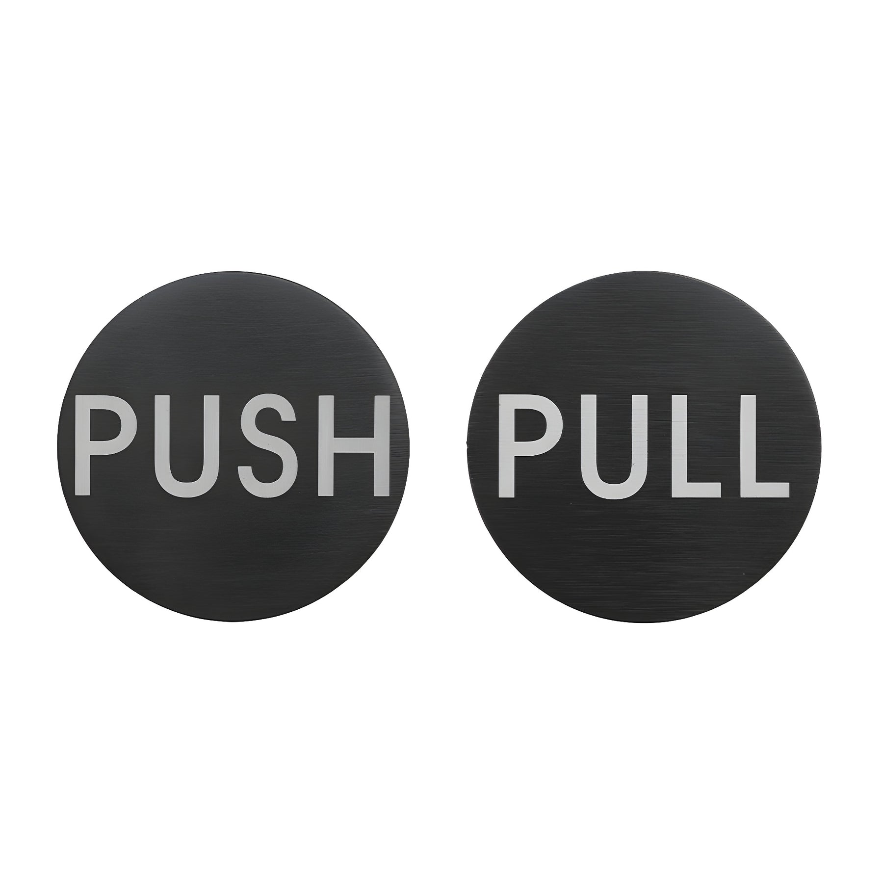 CRL Dark Bronze 2" Round Push/Pull Set - Etched Aluminum