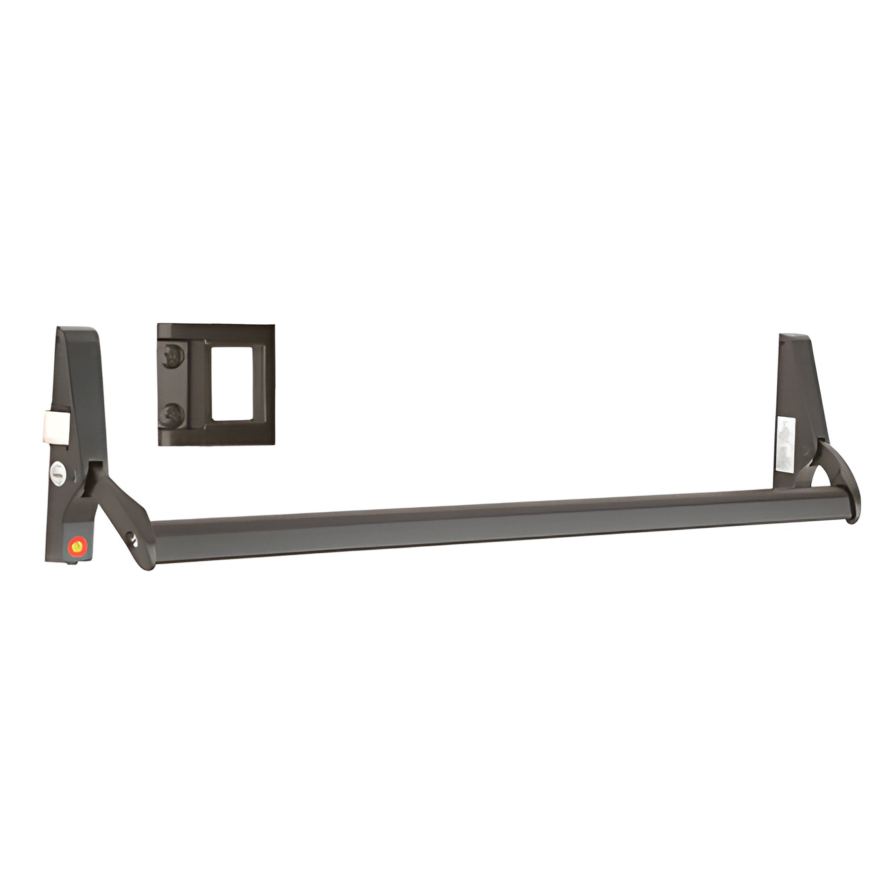 CRL Dark Bronze 48" Jackson® 10 Series Left Hand Reverse Bevel Crossbar Rim Panic Exit Device, 'S' Type Strike