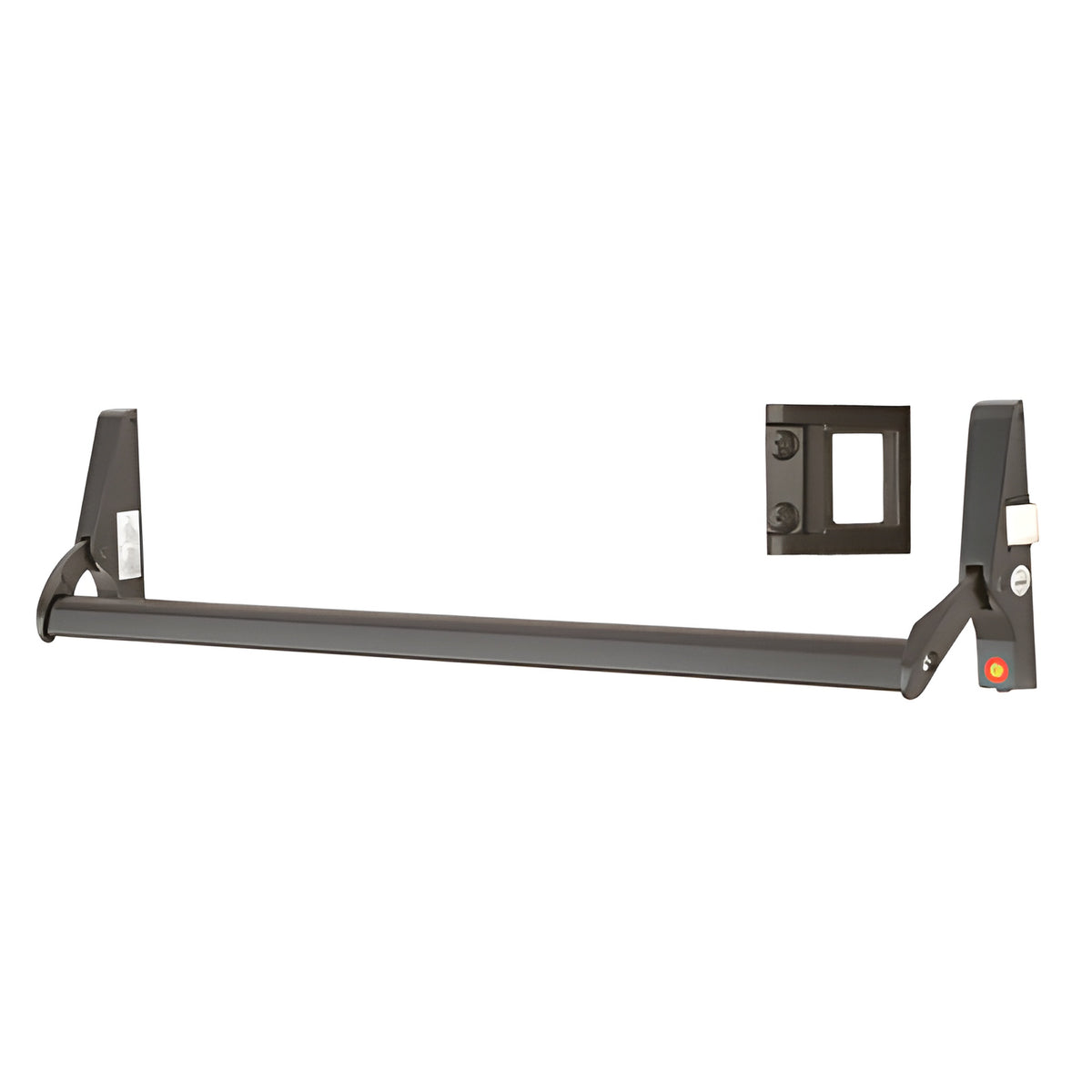 CRL Dark Bronze 48" Jackson® 10 Series Right Hand Reverse Bevel Crossbar Rim Panic Exit Device, 'S' Type Strike