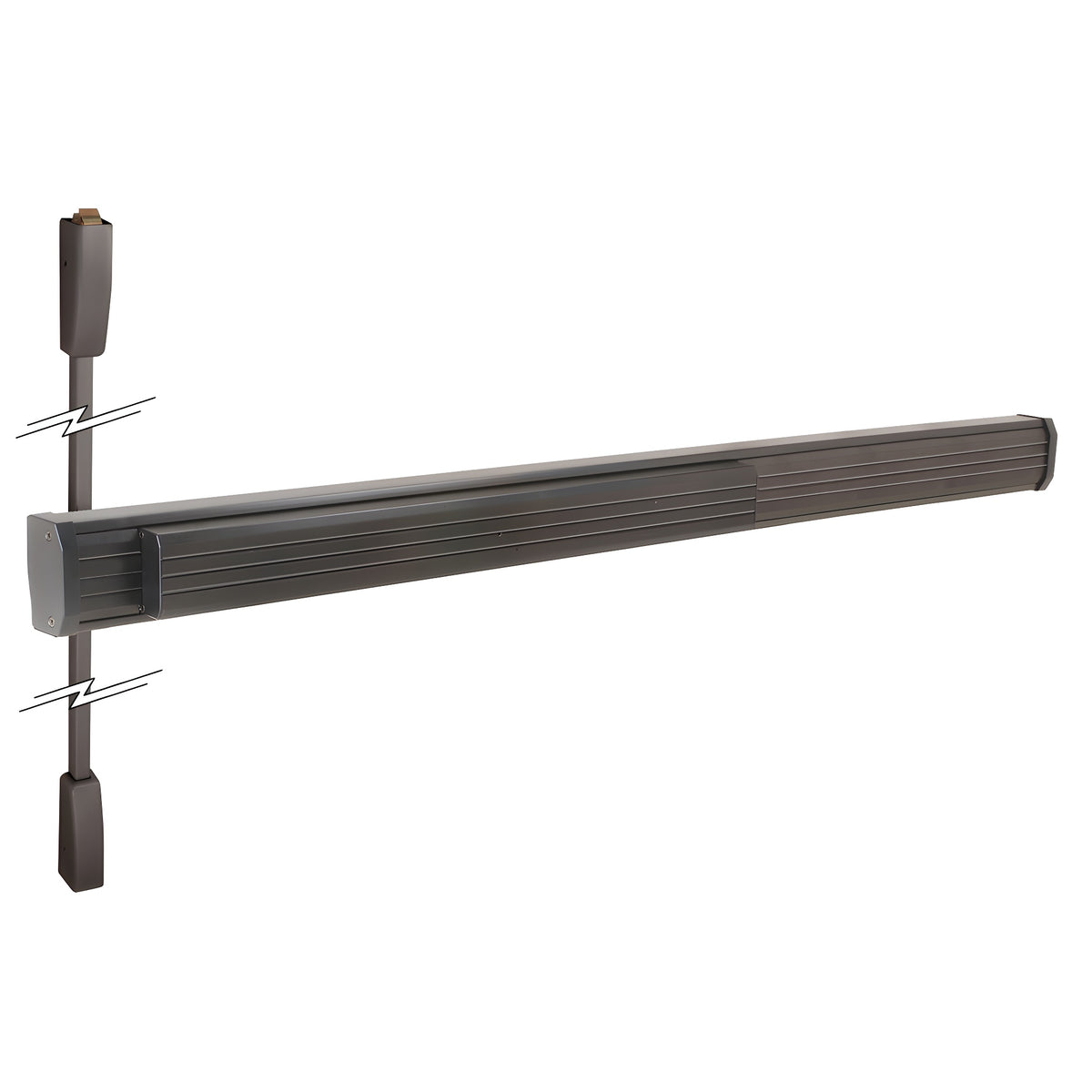 CRL Dark Bronze 48" x 96" Jackson® 1275 Push Pad Surface Vertical Rod Panic Exit Device