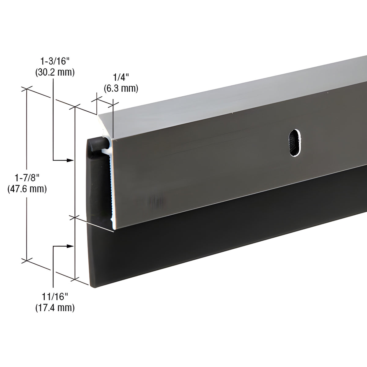 CRL Dark Bronze Aluminum with Rubber Sweep