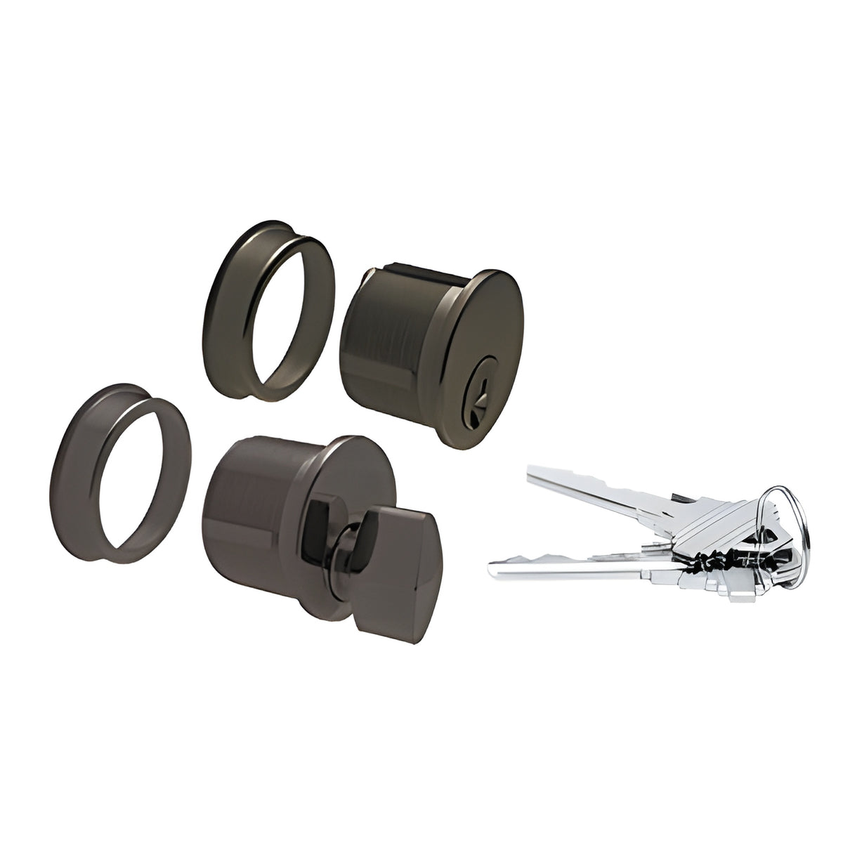 CRL Dark Bronze Anodized Keyed Cylinder/Thumbturn Combo