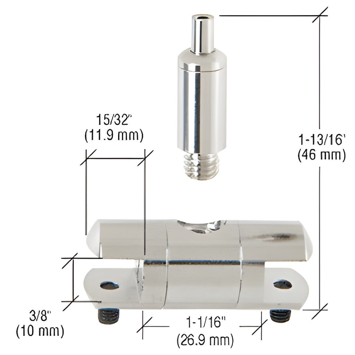 CRL Double Sided Connector with Tensioner for 3/8" Glass