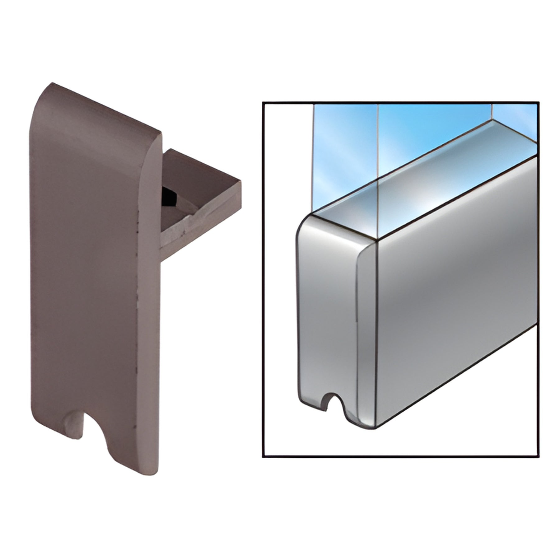 CRL Duranodic Bronze End Cap for LK610 'H' Bar