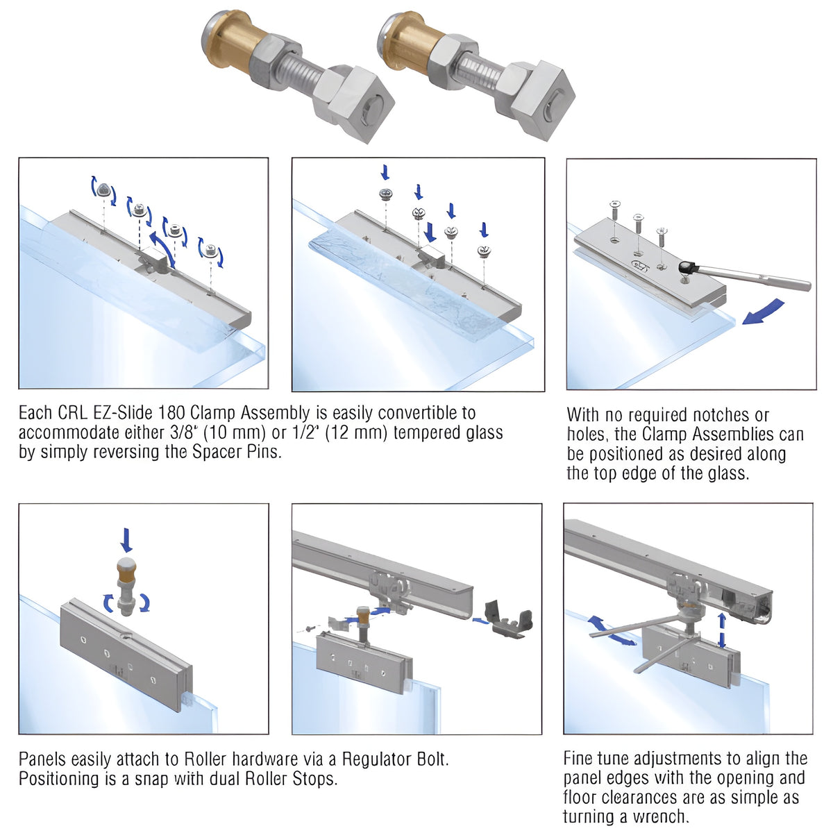 CRL EZ-Slide 180 Regulator Bolts