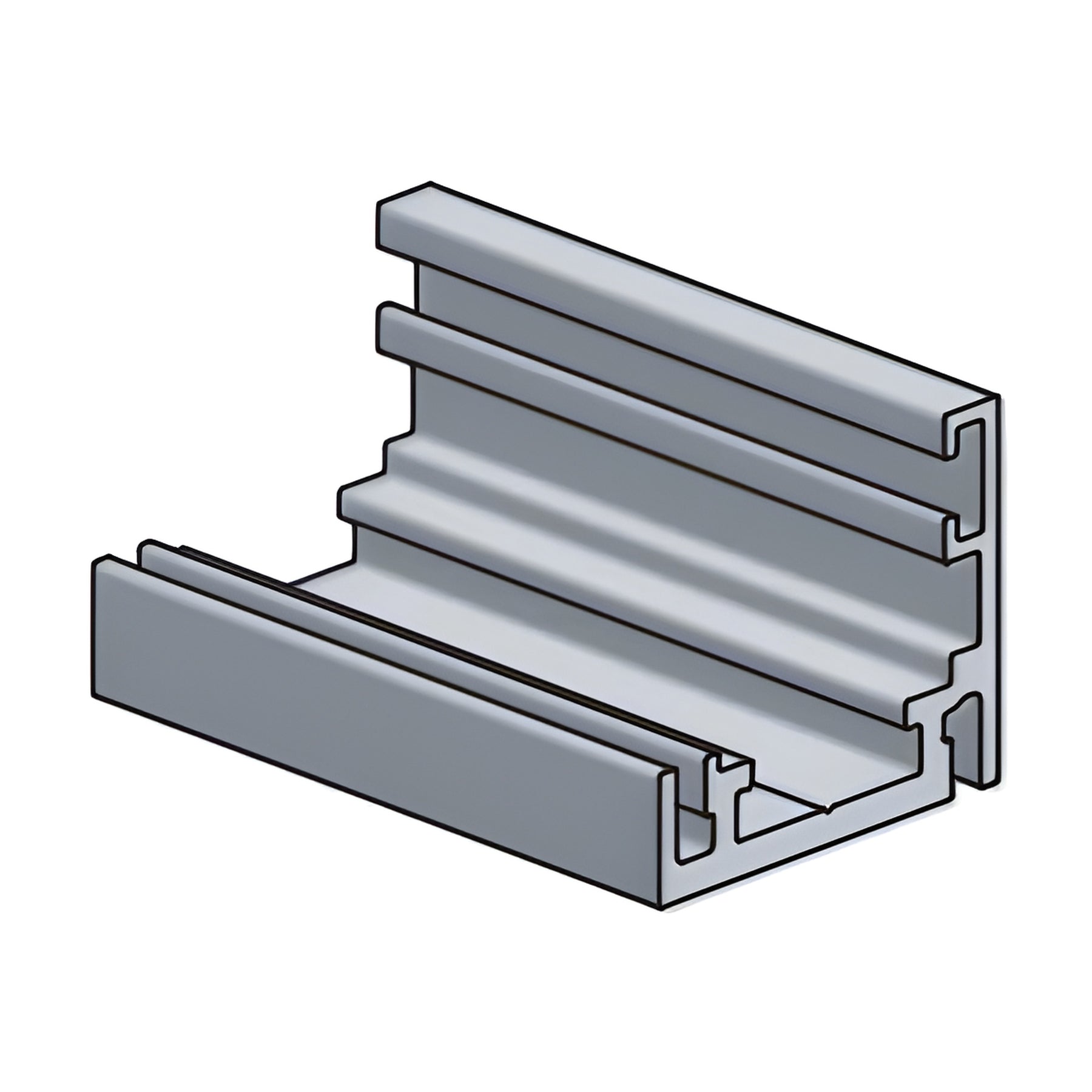 CRL Fallbrook Matte Black Fixed Profile Frame for Floor, Wall, and Ceiling