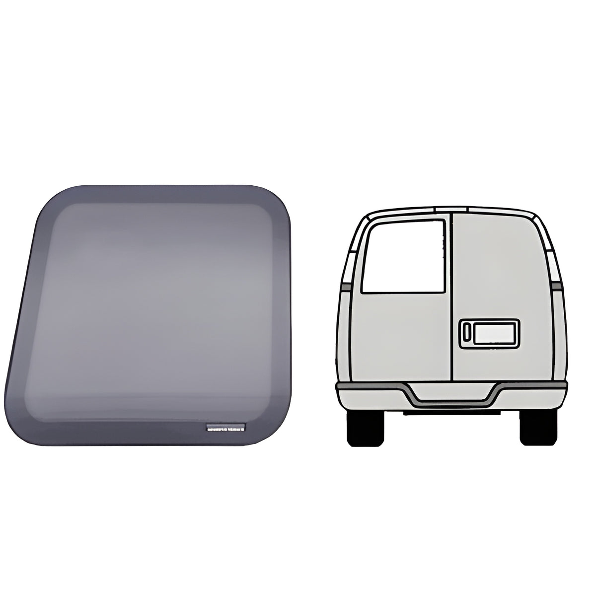 CRL Fixed 'All-Glass' Look Window for Left Rear Door - 1997+ Chevy/GMC Vans 23-5/8" x 20-9/16"