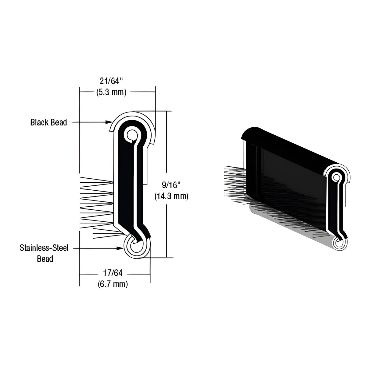 CRL Flexible Stainless Steel Beaded Belt Molding for 1952-1954 Ford and 1957-1964 Chrysler - 96" Length