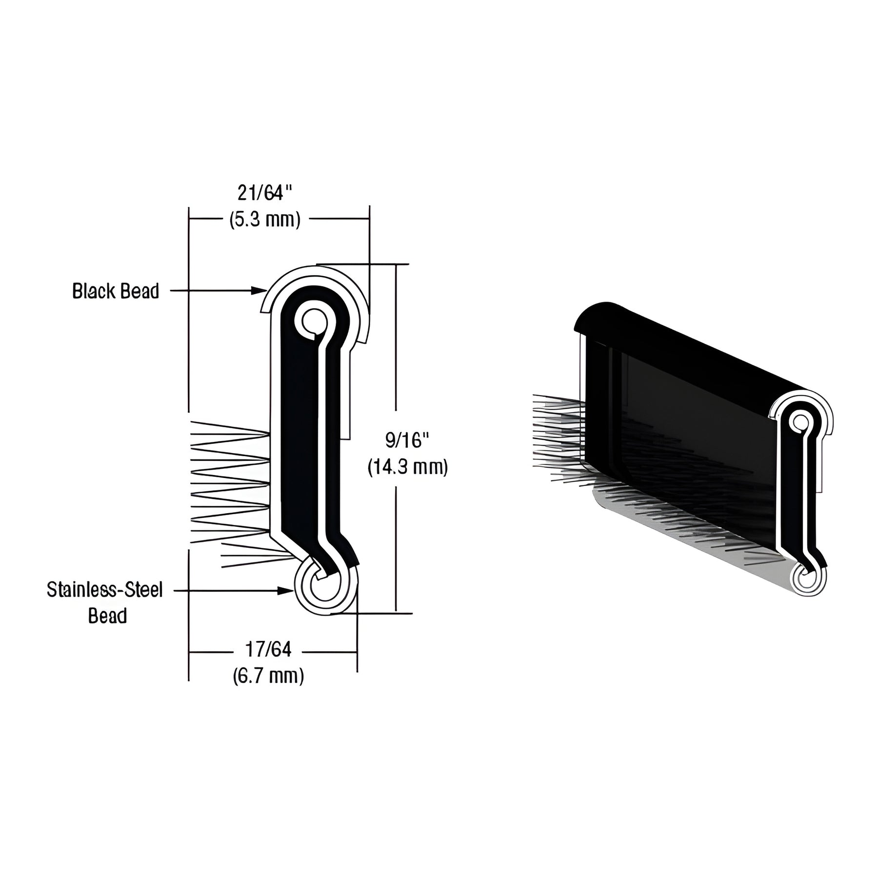 CRL Flexible Stainless Steel Beaded Belt Molding for 1952-1954 Ford and 1957-1964 Chrysler - 96" Length