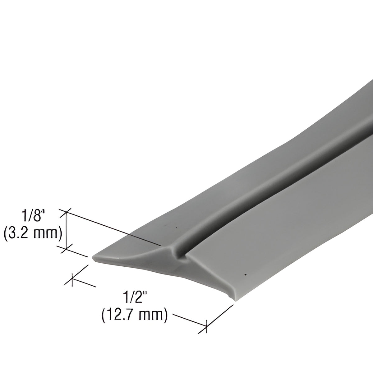 CRL Gray 1/2" Wide Glazing Spline - 100' Roll