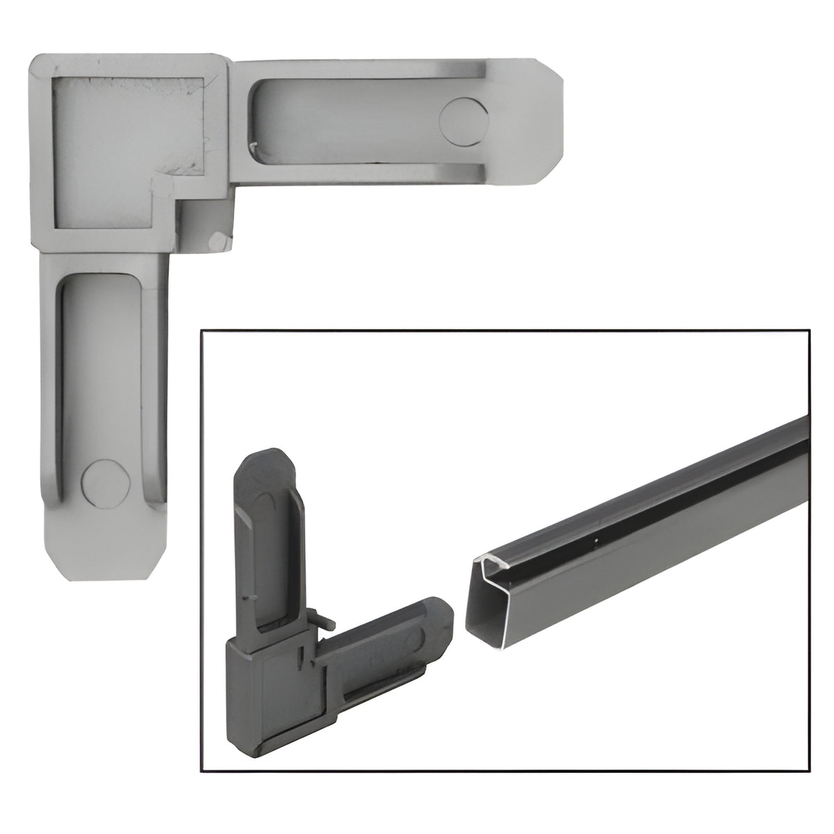 CRL Gray 1/4" Square Cut Screen Frame Corners