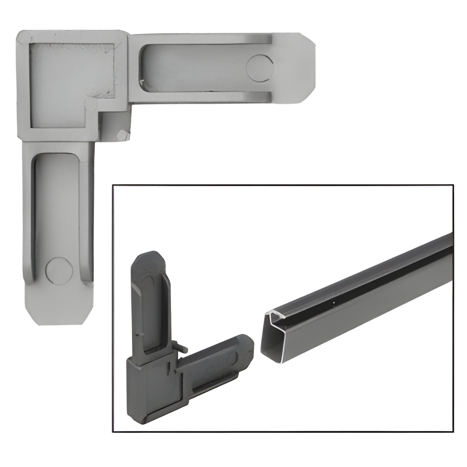 CRL Gray 1/4" Square Cut Screen Frame Corners