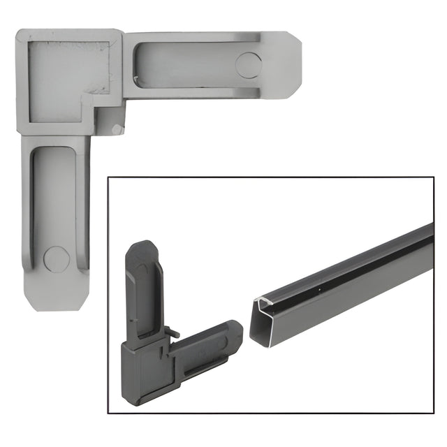 CRL Gray 1/4" Square Cut Screen Frame Corners