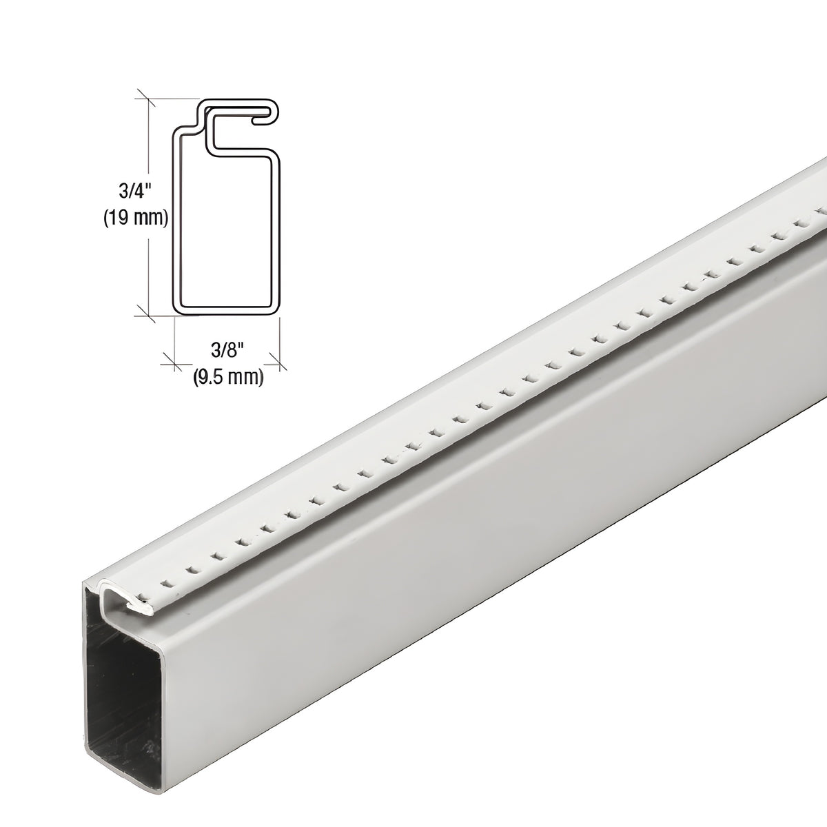 CRL Gray 3/4" x 3/8" Roll Formed Screen Frame 146"