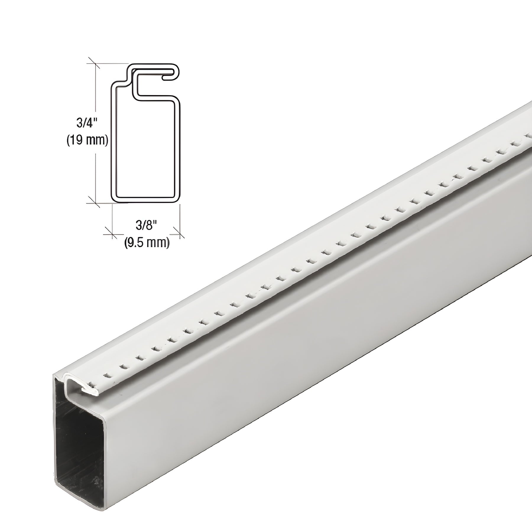 CRL Gray 3/4" x 3/8" Roll Formed Screen Frame 146"