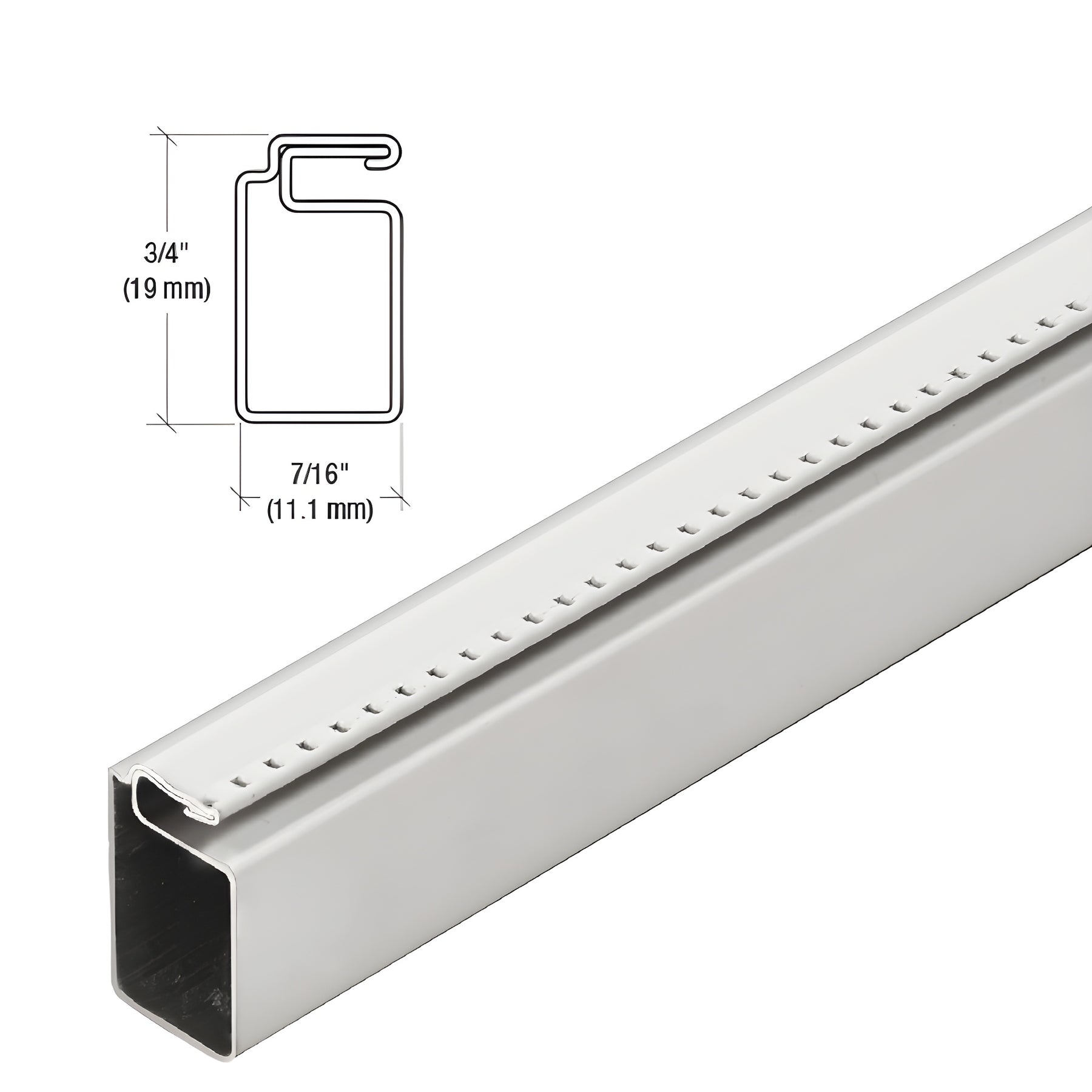CRL Gray 3/4" x 7/16" Roll Formed Screen Frame 146"