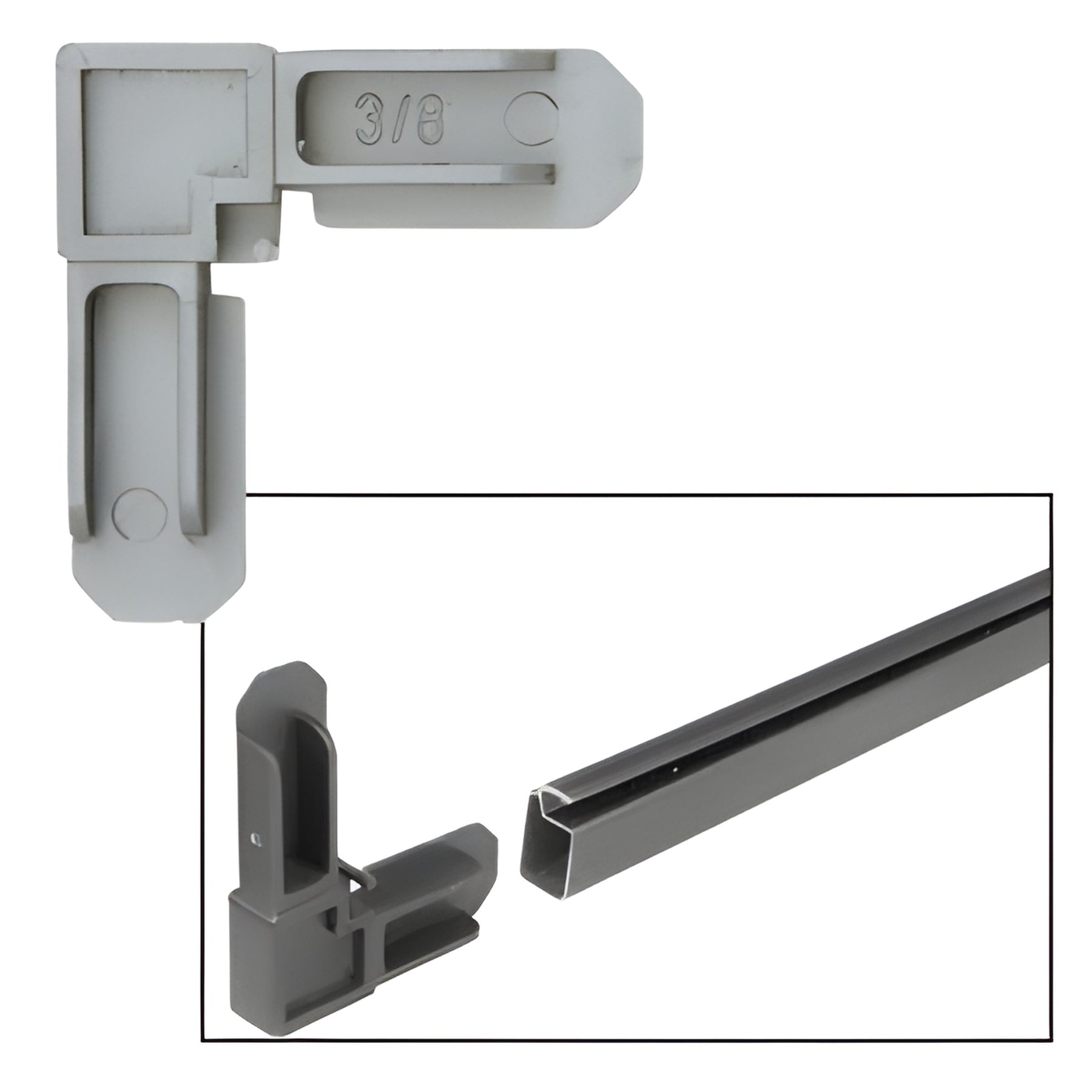 CRL Gray 3/8" Square Cut WSF346 Screen Frame Corners