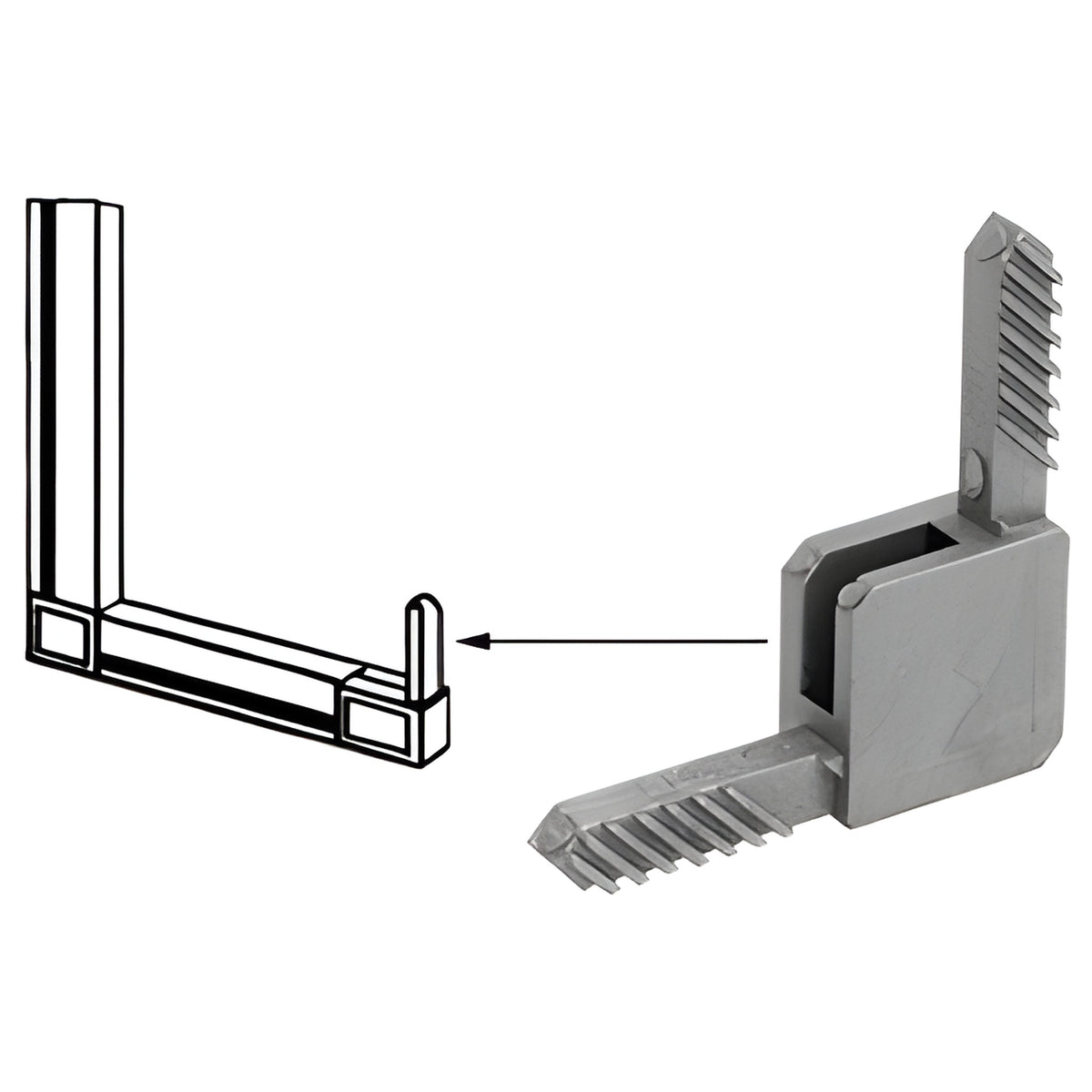 CRL Gray Square Storm Window Corner for CRL-Sash Square Cut Fabrication