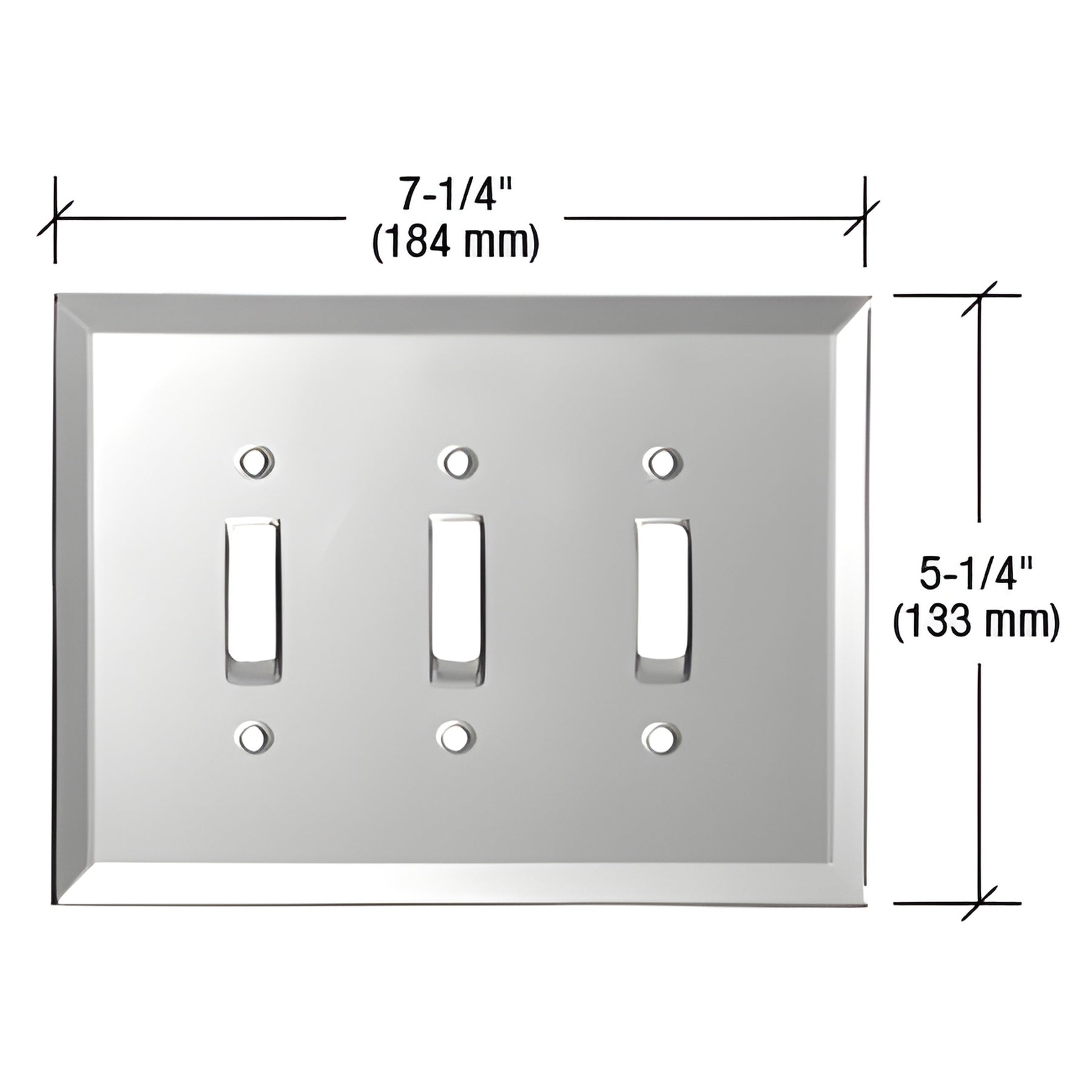 CRL Gray Triple Toggle Glass Mirror Plate