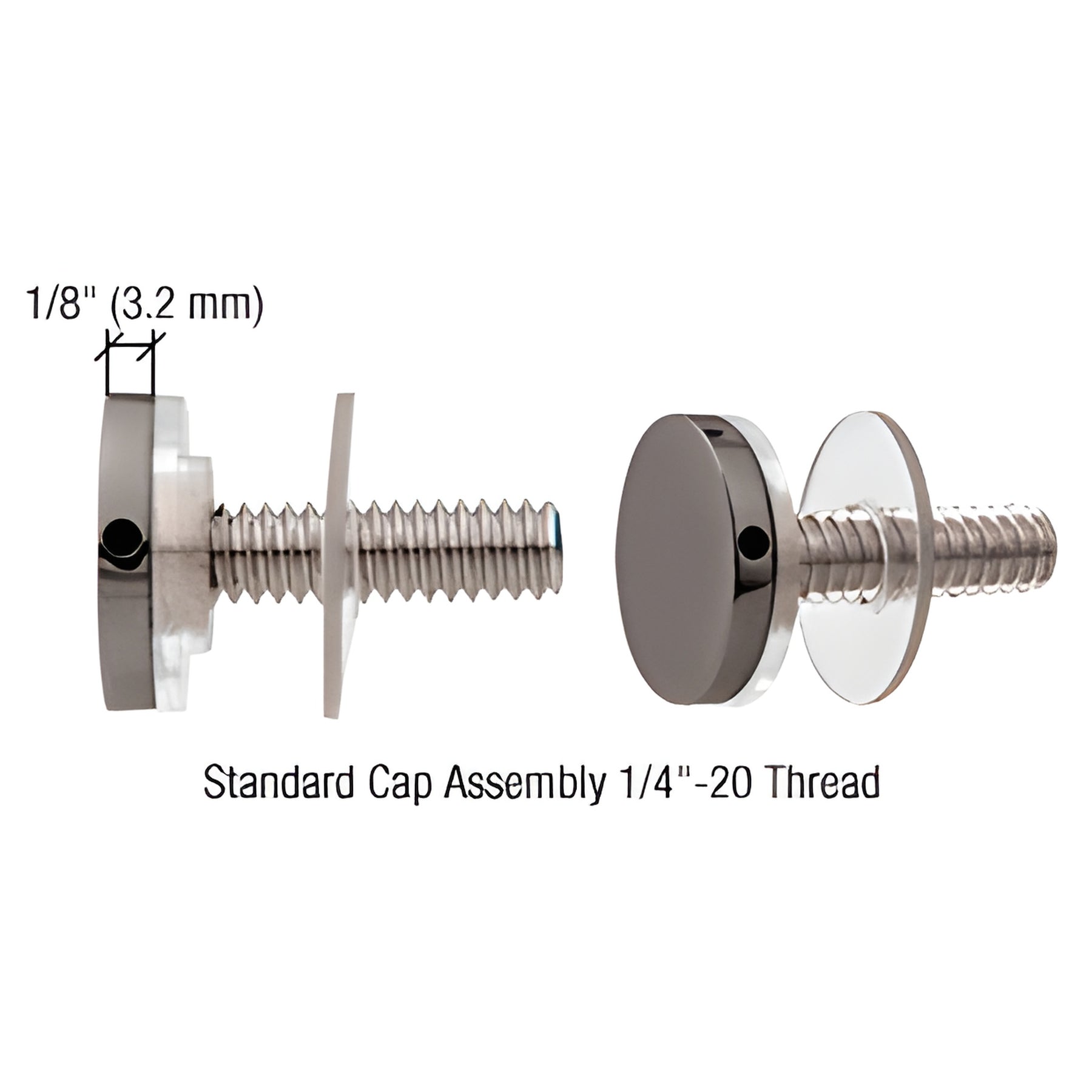 CRL Gun Metal 3/4" Diameter Standoff Cap Assembly