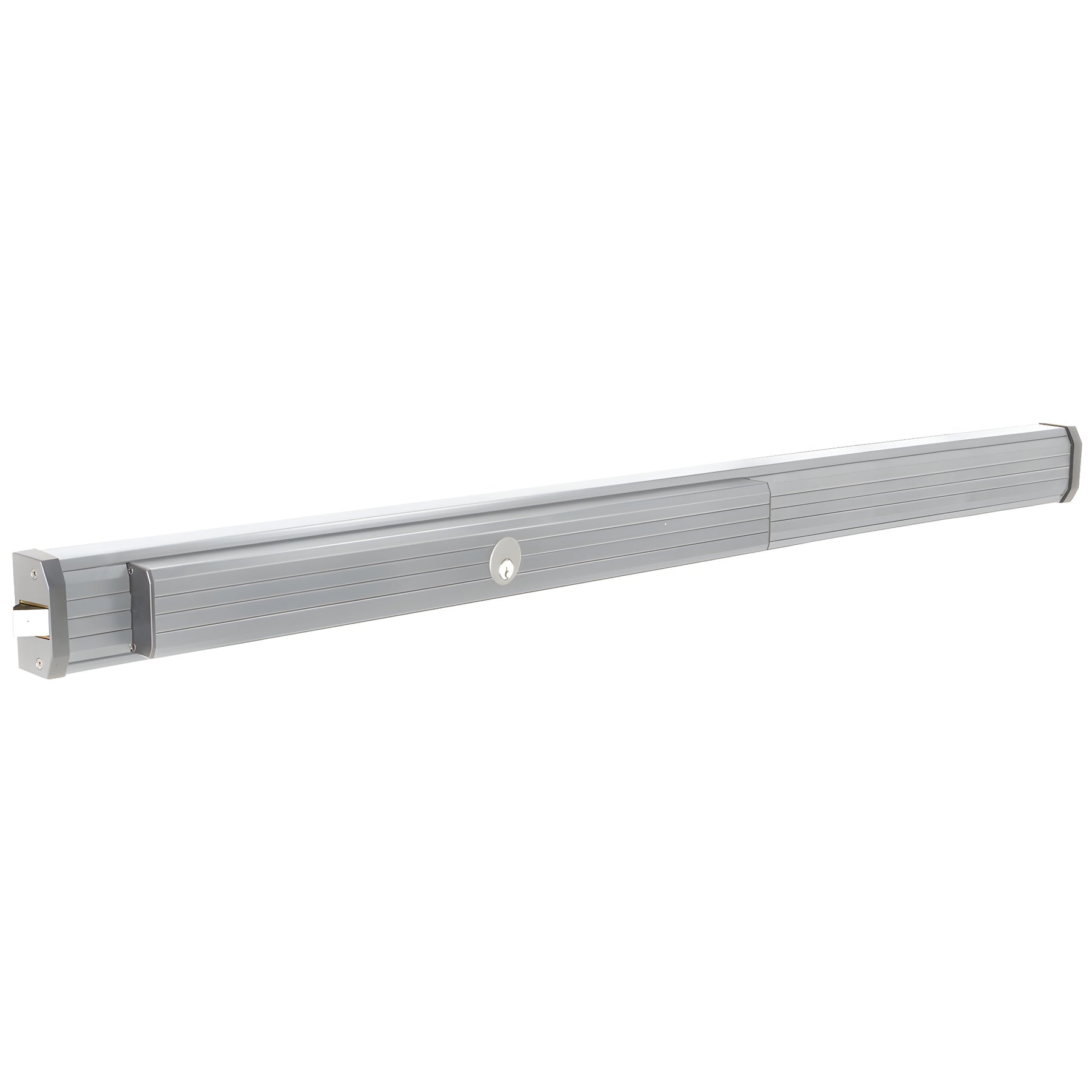 CRL Jackson® 1295 Push Pad Rim Panic Exit Device - Cylinder Dogging, C-Type Strike, 48", Satin Aluminum