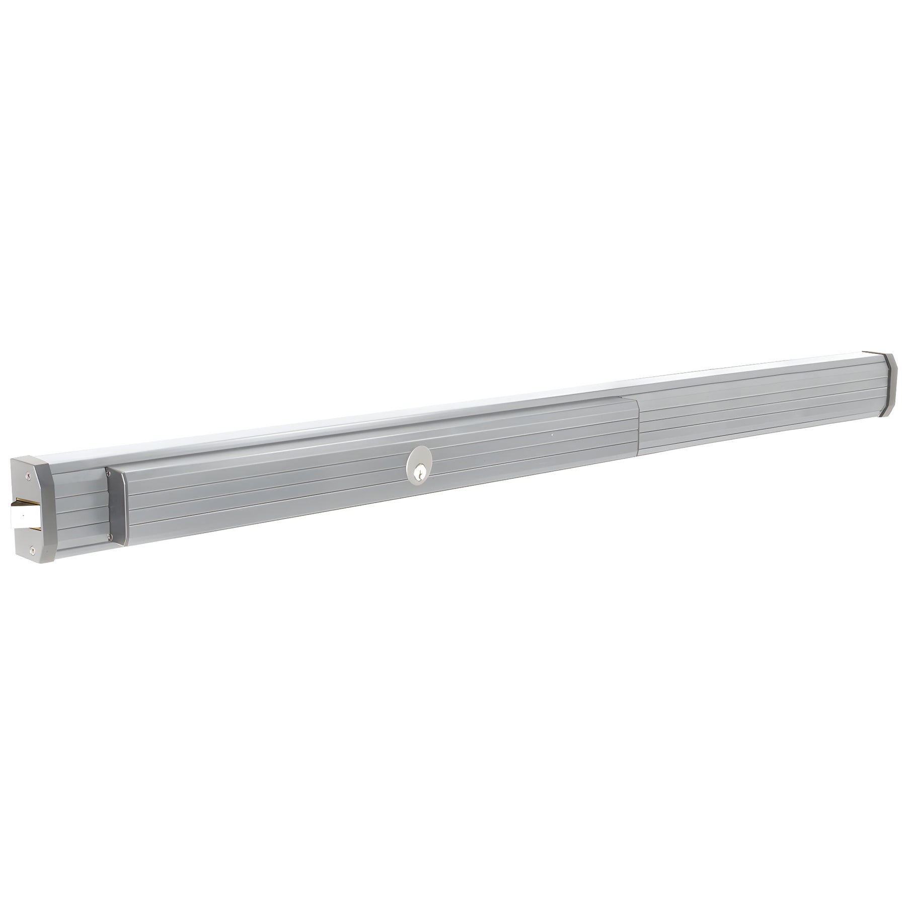 CRL Jackson® 1295 Push Pad Rim Panic Exit Device - 'S' Type Strike, 48", Satin Aluminum with Cylinder Dogging