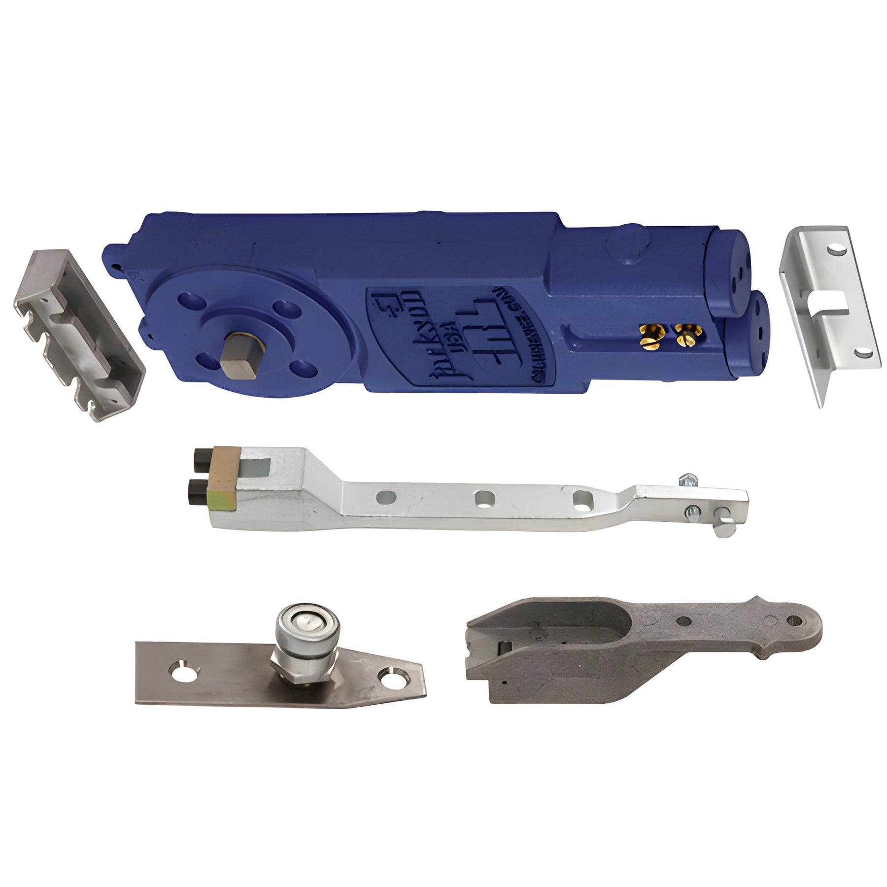 CRL Jackson® Adjustable Spring Power 90º No Hold Open Overhead Concealed Closer with "AP" Hardware Package for 1" Top Rail