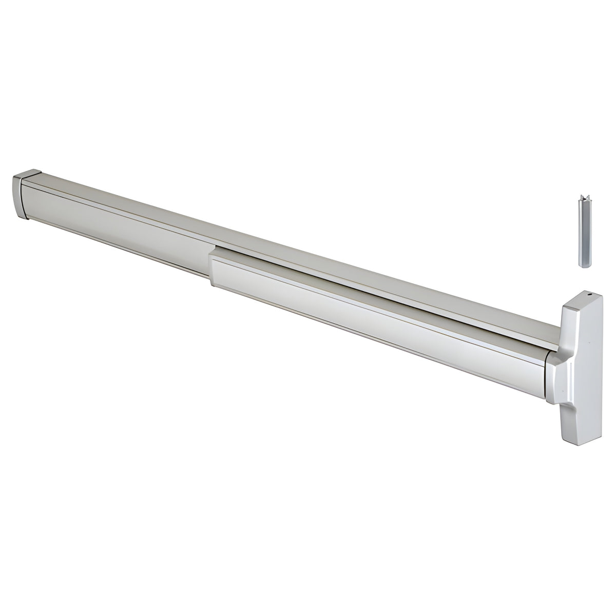 CRL Jackson® Model 2086 with Impact Kit Concealed Vertical Rod Panic Exit Device Right Hand Reverse Bevel Fits 4/0 x 7/0 Door Aluminum Finish