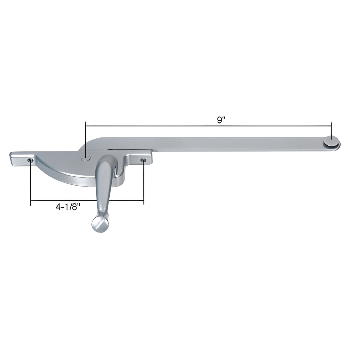 CRL Left Hand Aluminum Casement Window Operator with 9" Arm for Hope Windows