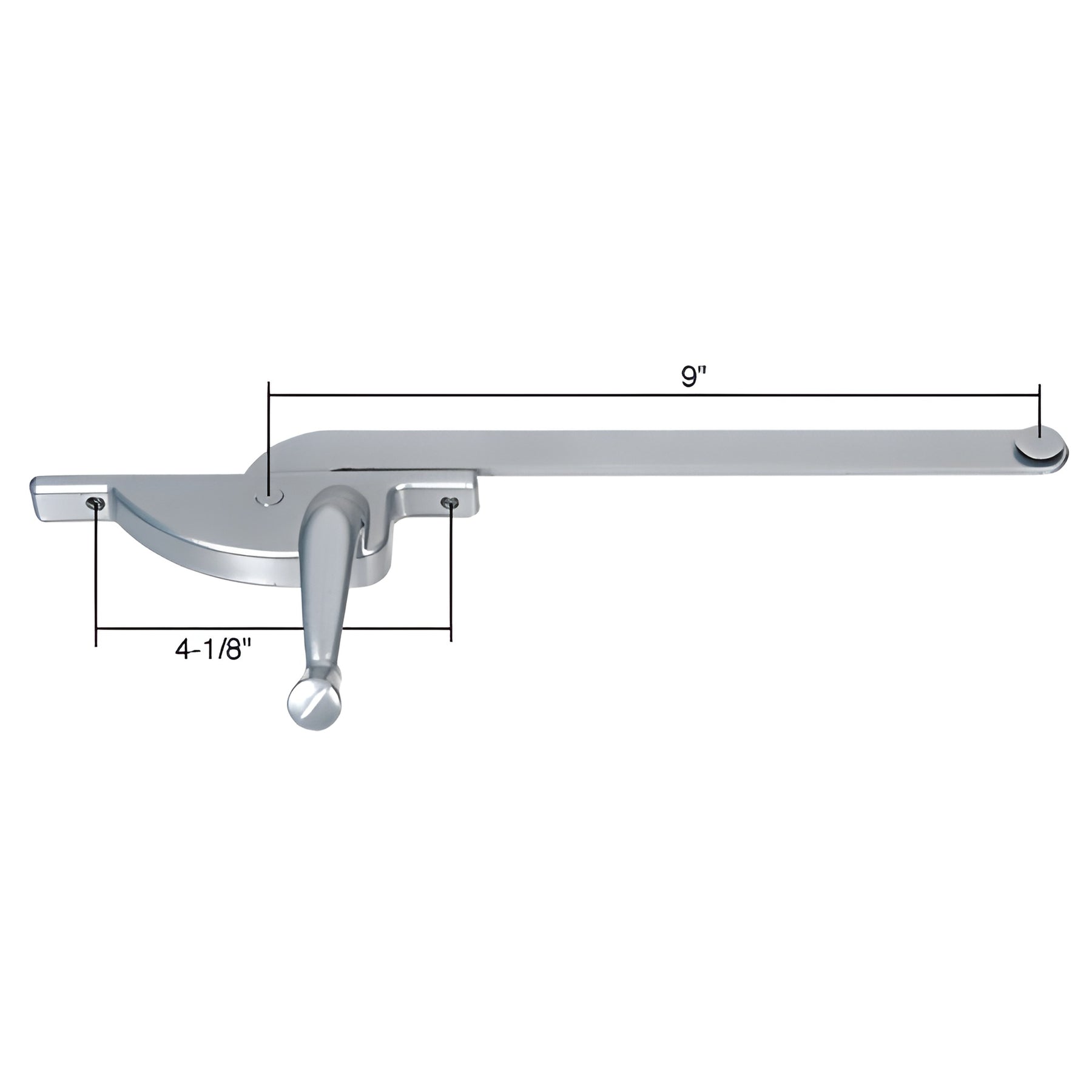 CRL Left Hand Aluminum Casement Window Operator with 9" Arm for Hope Windows
