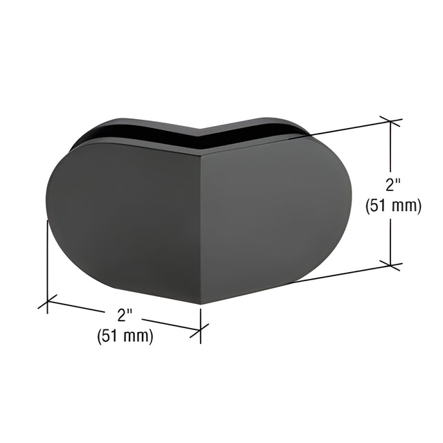 CRL Matte Black 135 Degree Mall Front Clamp
