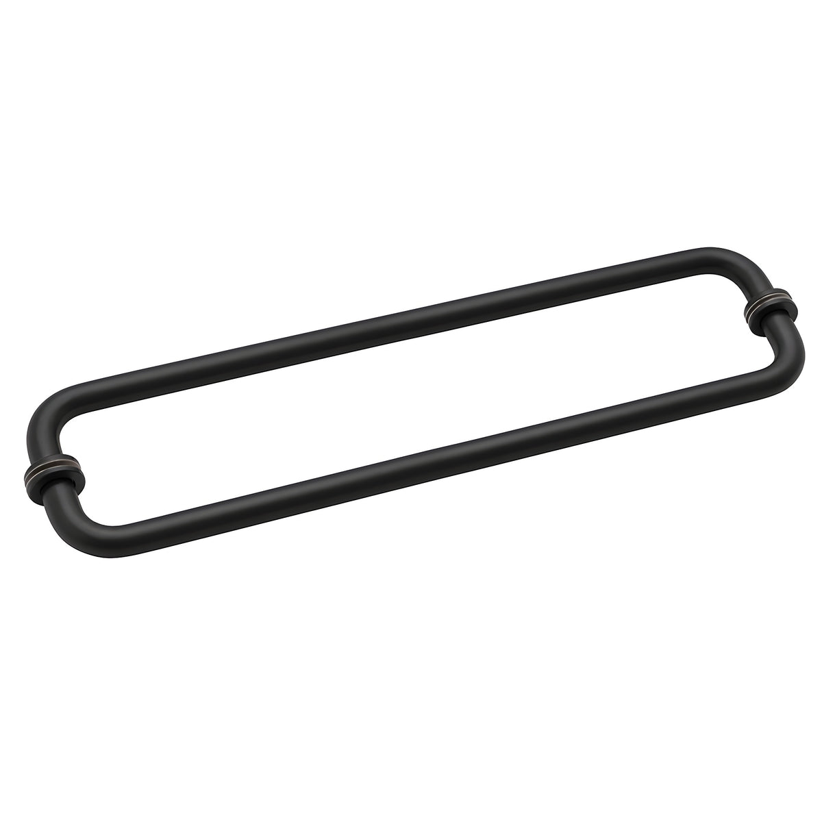 CRL Matte Black 18" BM Series Back-to-Back Tubular Towel Bars with Metal Washers