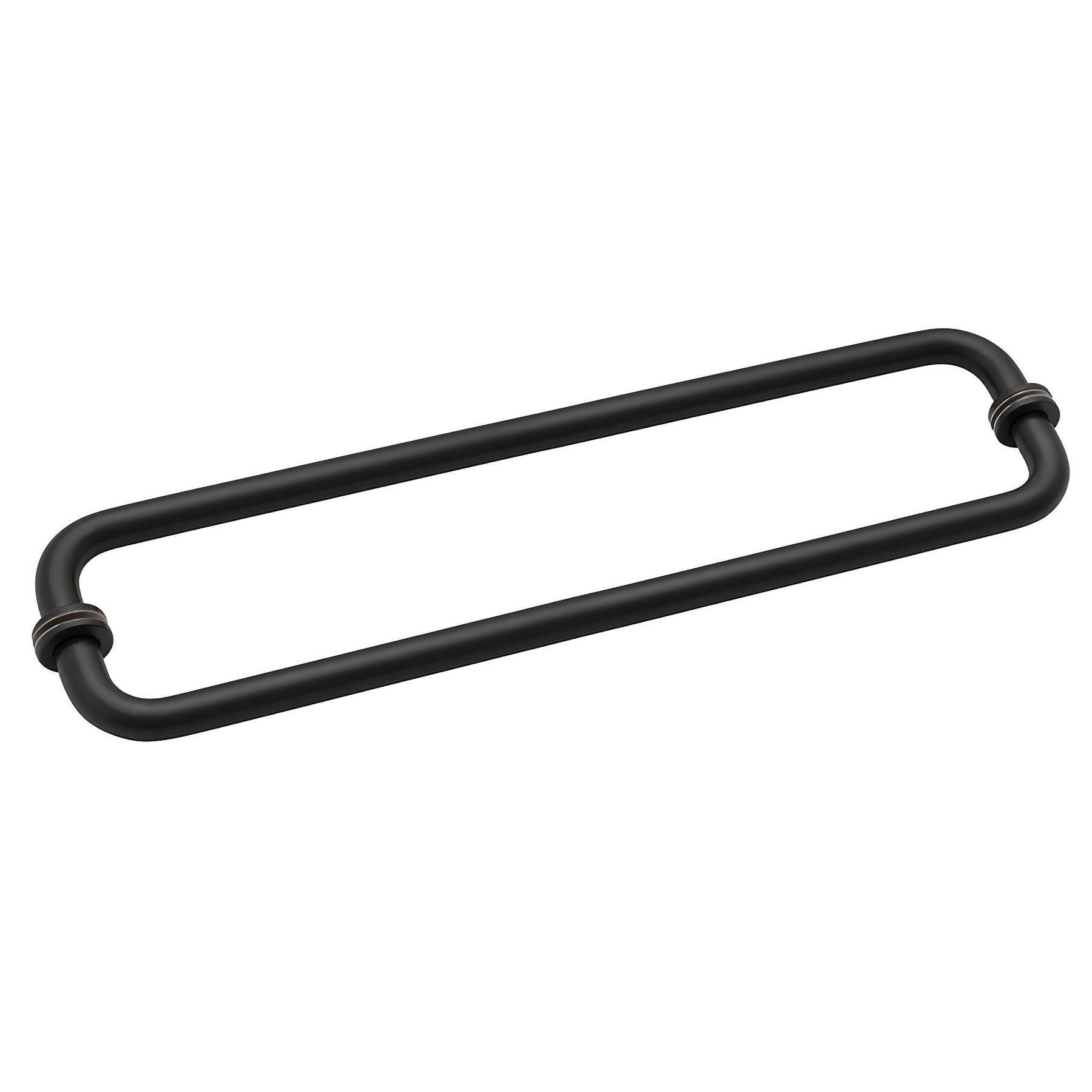 CRL Matte Black 18" BM Series Back-to-Back Tubular Towel Bars with Metal Washers