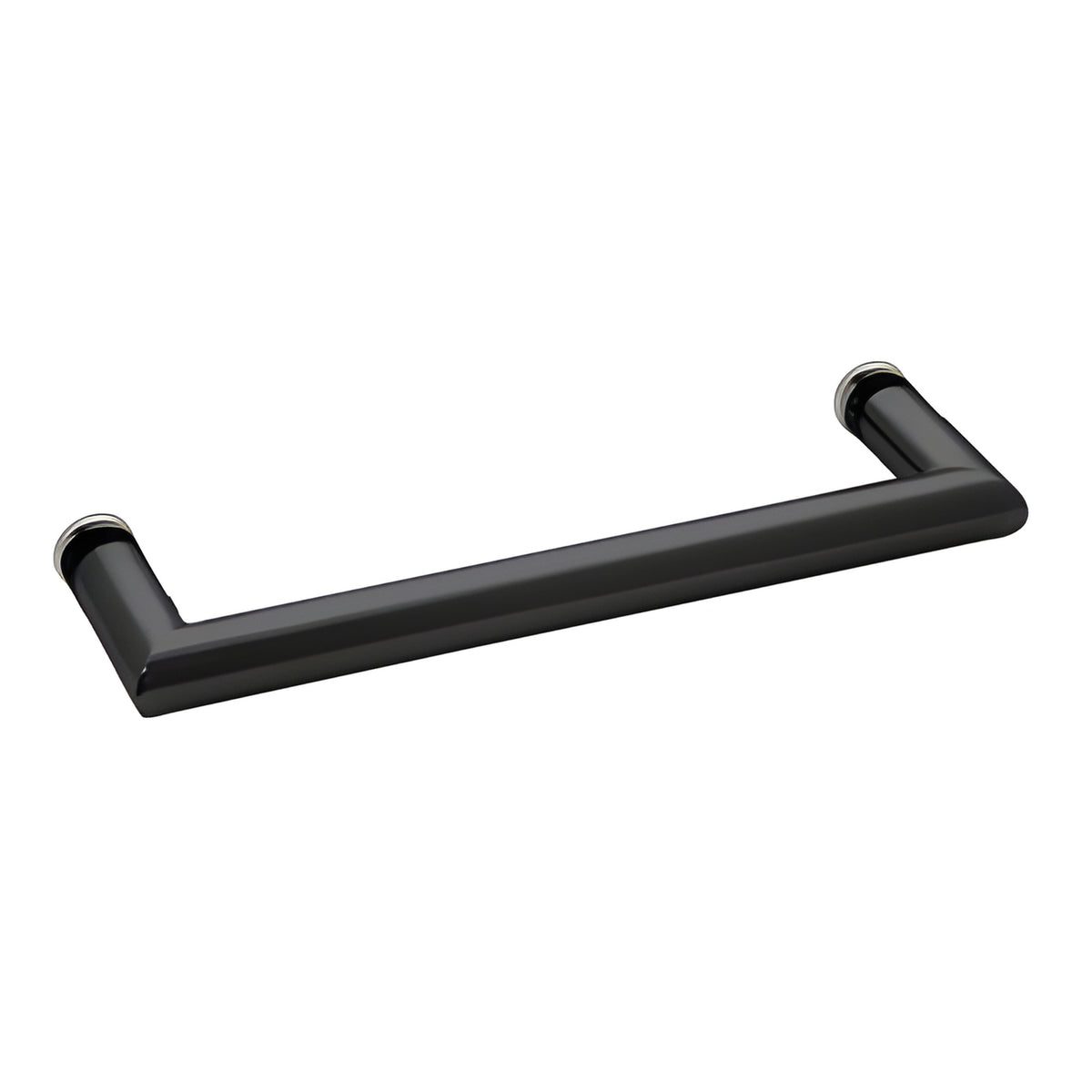 CRL Matte Black 18" MT Series Round Tubing Mitered Corner Single-Sided Towel Bar