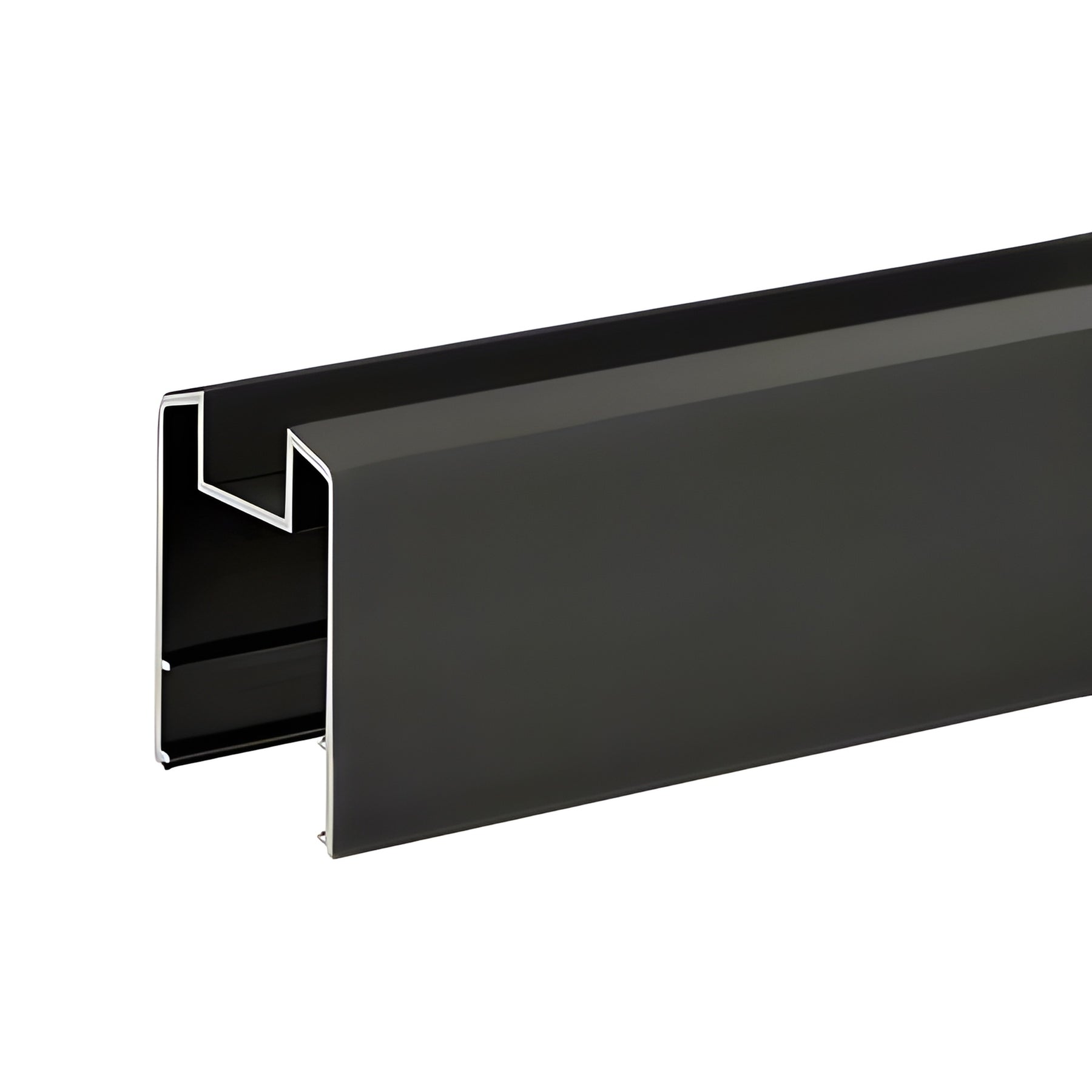 CRL Matte Black 200, 300, 350 and 400 Series 241" Long Horizontal Double Glass Mid-Rail