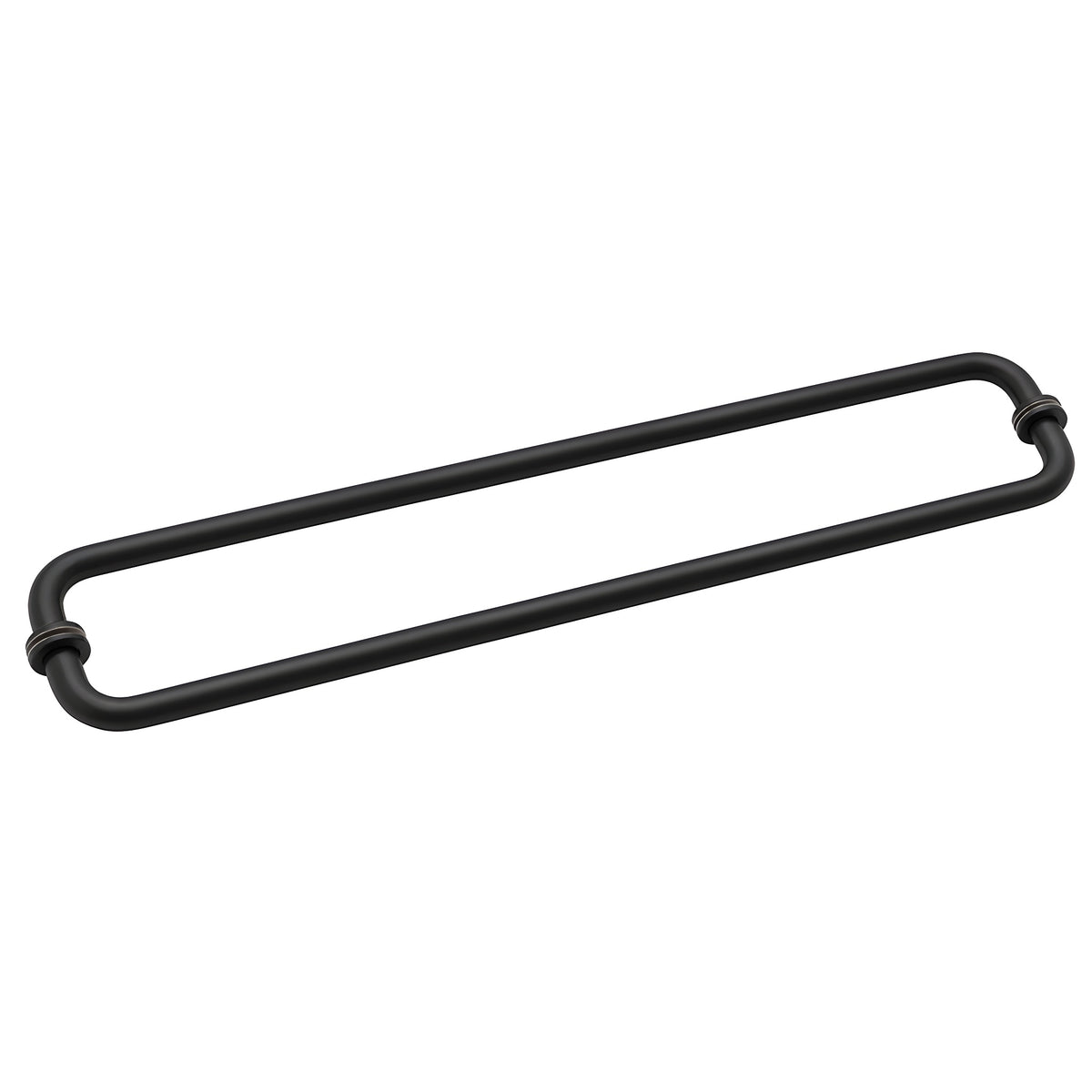 CRL Matte Black 24" BM Series Back-to-Back Tubular Towel Bars With Metal Washers