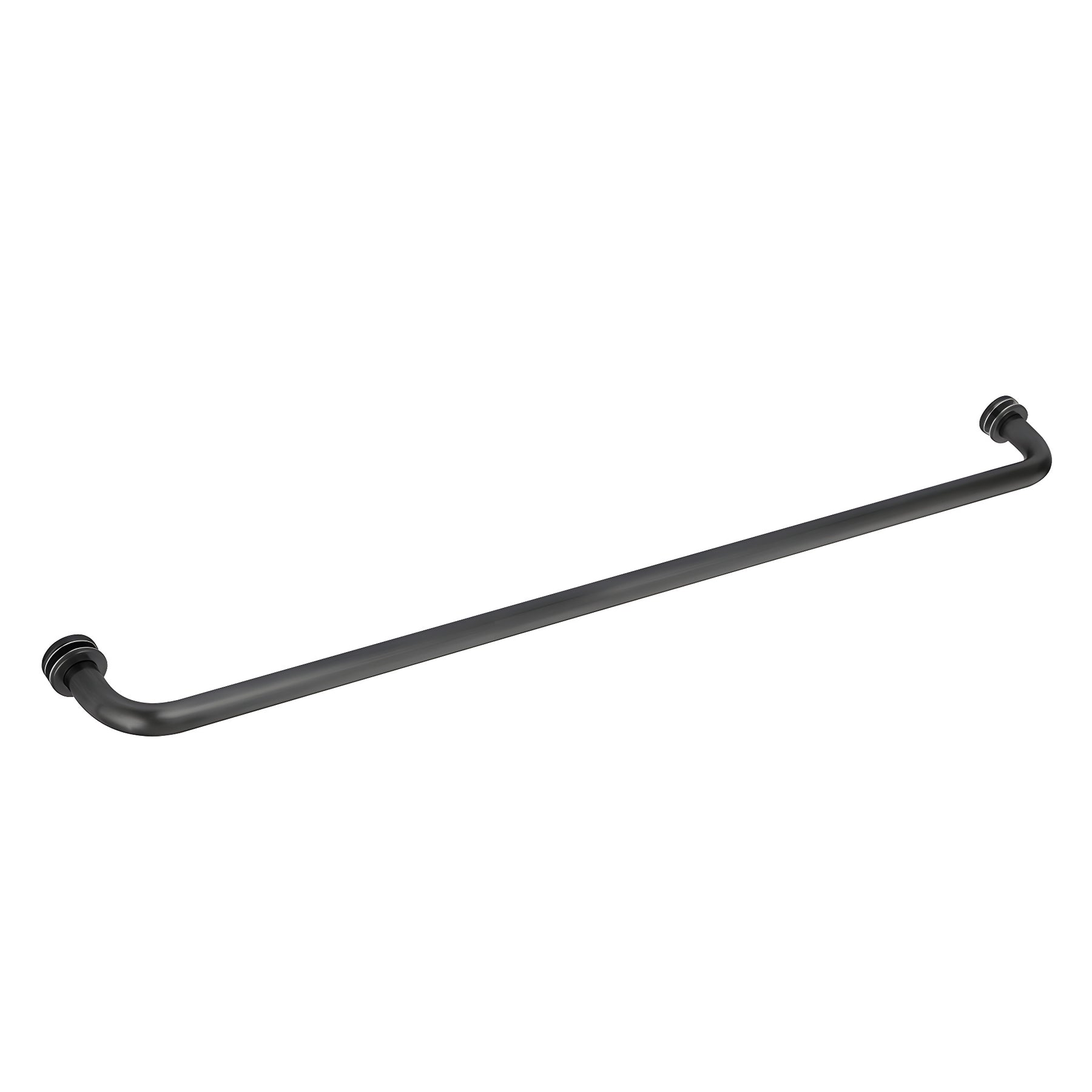 CRL Matte Black 24" BM Series Tubular Single-Sided Towel Bar