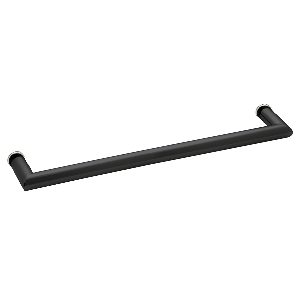 CRL Matte Black 24" MT Series Round Tubing Mitered Corner Single-Sided Towel Bar