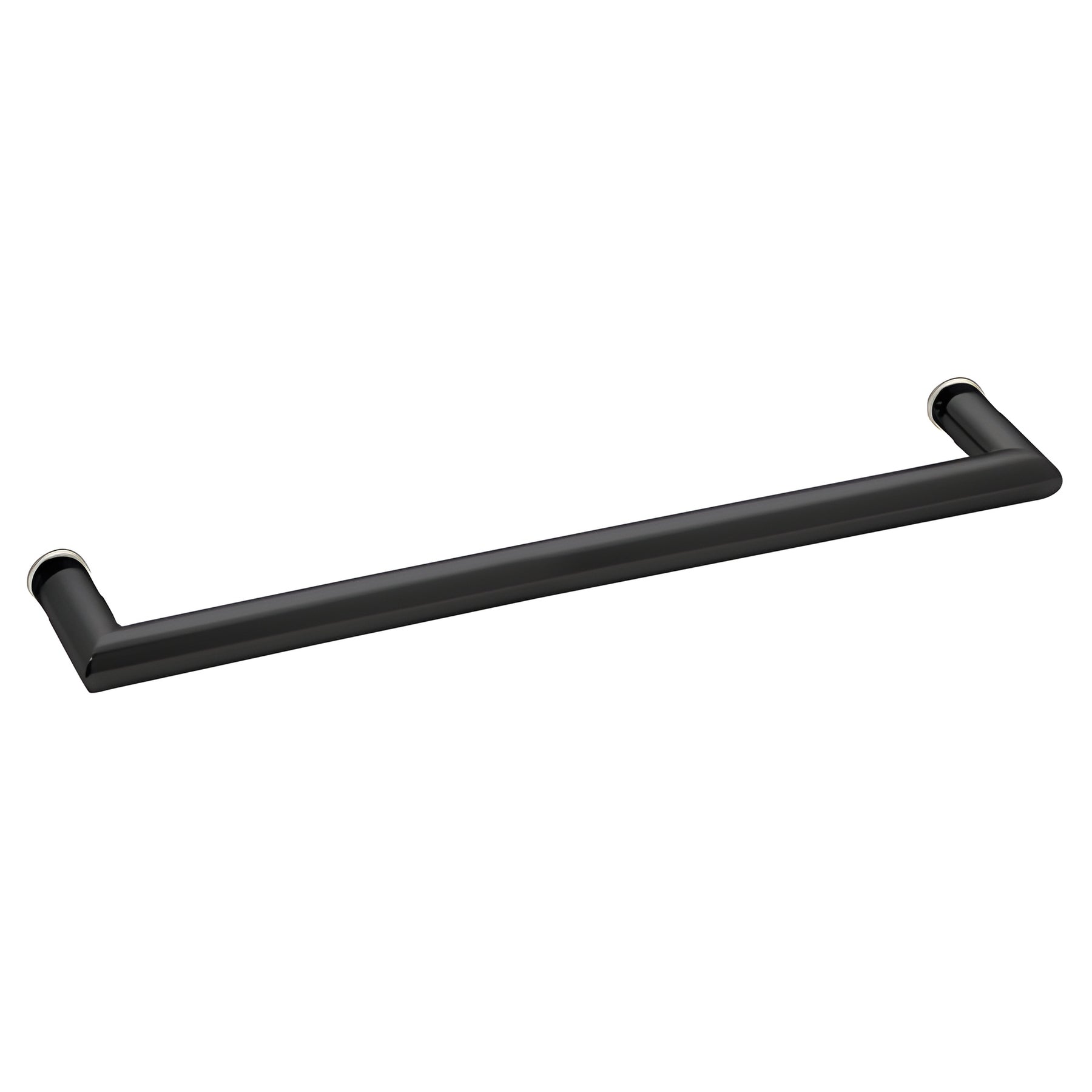 CRL Matte Black 24" MT Series Round Tubing Mitered Corner Single-Sided Towel Bar