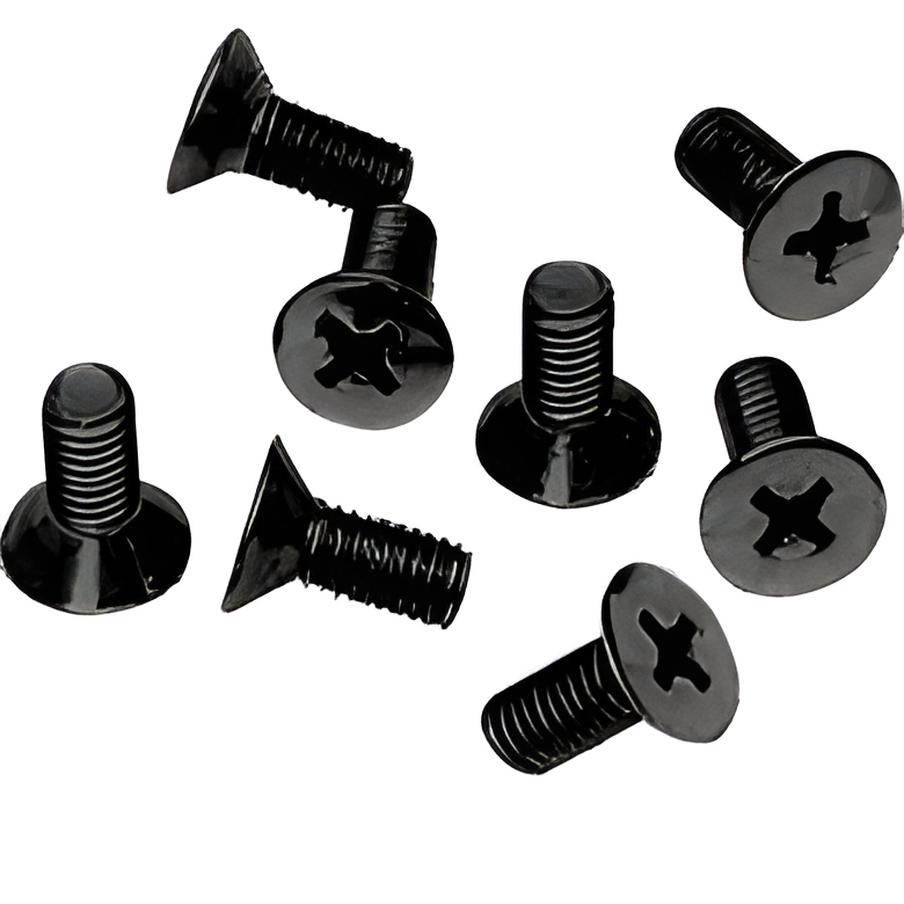 CRL Matte Black 6 x 15 mm Cover Plate Flat Head Phillips Screws