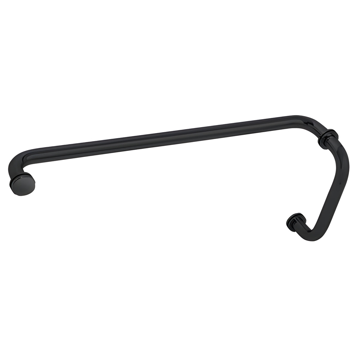 CRL Matte Black 8" Pull Handle and 24" Towel Bar BM Series Combination With Metal Washers