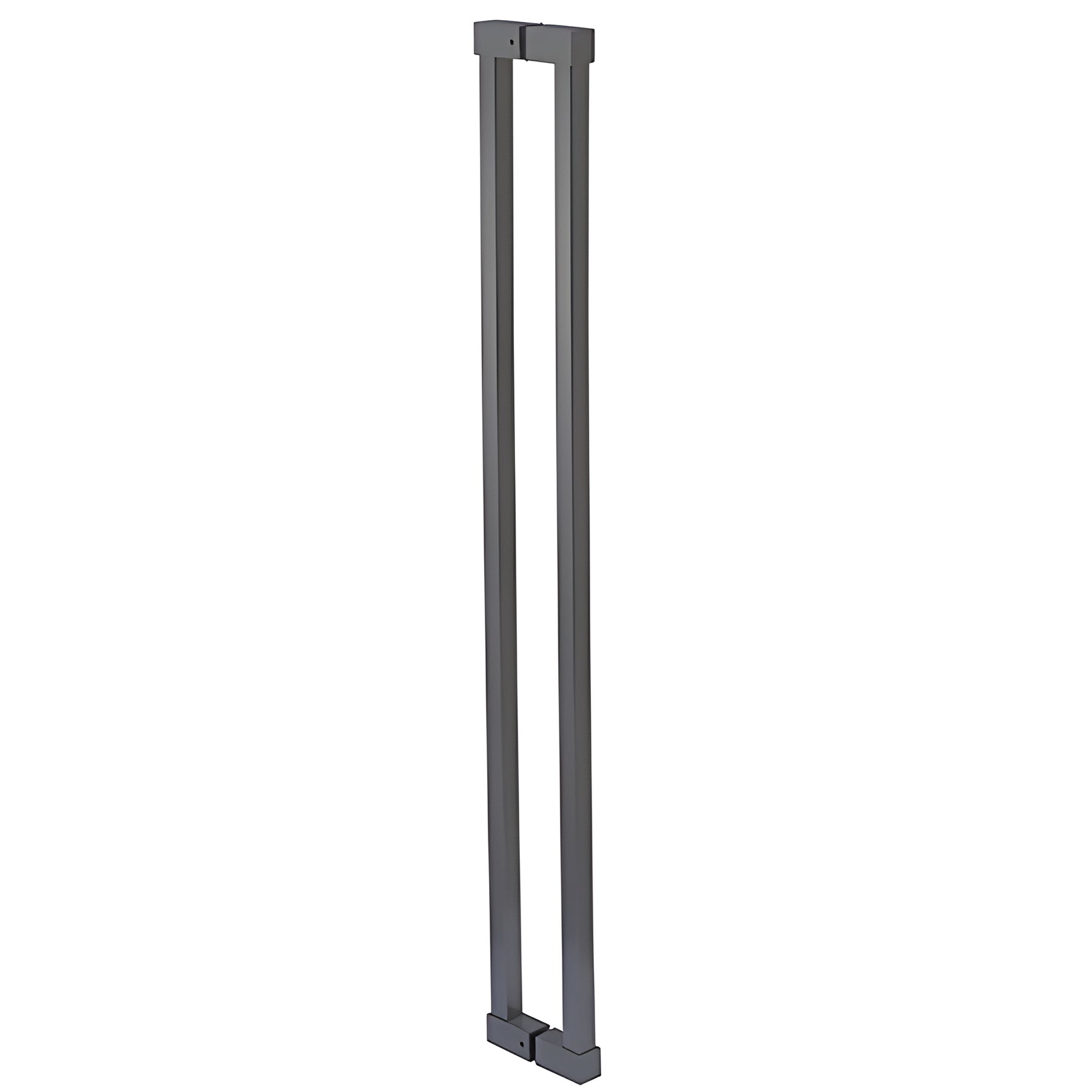 CRL Matte Black Cut To Size Glass Mounted Square Ladder Style Pull Handle with Square Mounting Posts