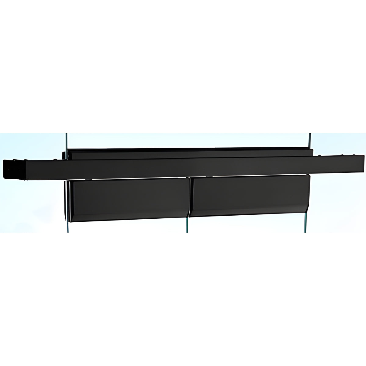 CRL Matte Black Double Floating Header for Overhead Concealed Door Closers - for 72" Wide Opening