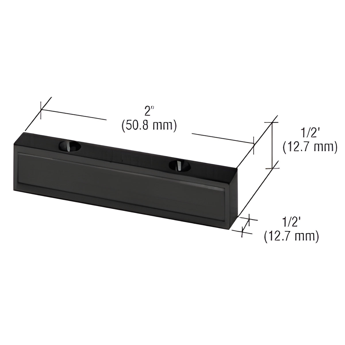 CRL Matte Black Header Mounted Single Door Stop