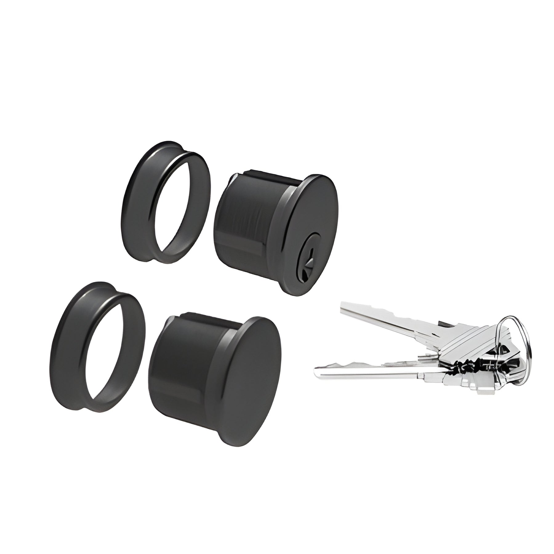 CRL Matte Black Keyed Cylinder and Dummy Combo