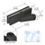CRL Matte Black Left Offset Bottom Door Patch Fitting